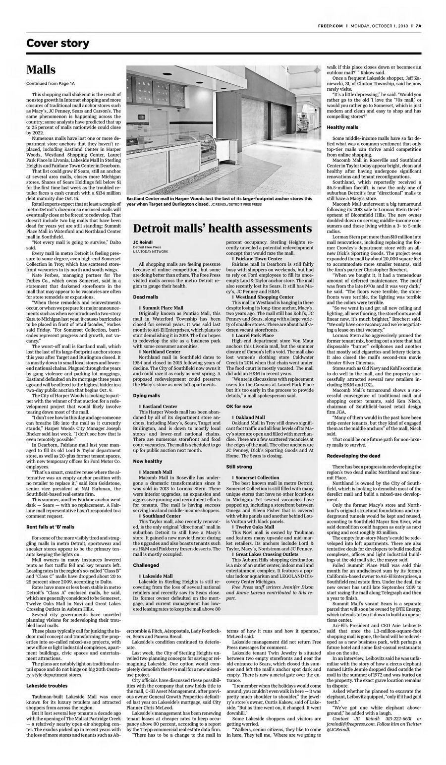 Eastland Center (Eastland Shopping Center, Eastland Mall) - Oct 2018 Article